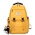 halpa Reput-miesten naisten koululaukku kirjalaukku työmatkareppu koulu päivittäin yksivärinen polyesteri suuri kapasiteetti vedenpitävät napit vetoketju musta keltainen pinkki