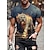 preiswerte 3D-T-Shirt für Männer-Herren T Shirt Graphic Tier Löwe Rundhalsausschnitt Bekleidung 3D-Druck Outdoor Täglich Kurzarm Bedruckt Vintage Modisch Designer