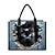 رخيصةأون أكياس طباعة رسومية-نسائي حقيبة يد حمل حقيبة قماش البوليستر مناسب للبس اليومي مناسب للعطلات طباعة سعة كبيرة قابلة للطى خفة الوزن قطة 3D أزرق بني كوفي