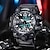 levne Digitální hodinky-Muži Digitální hodinky Velký ciferník Venkovní Sportovní Módní Svítící Kalendář VODĚODOLNÝ Silikon Hodinky
