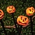 billiga Utomhus- och trädgårdsdisplayer-Halloween solcellslampor onda pumpa uteplatslampor läskigt lyser upp din utomhus jack o' lantern dekoration pumpa skalle spöke för halloween tacksägelsehelger