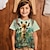 billiga flickas 3d t-shirts-Flickor 3D Grafisk Blommig Giraff T-shirt Kortärmad 3D-tryck Sommar Vår Aktiv Mode söt stil Polyester Barn 3-12 år Utomhus Ledigt Dagligen Normal