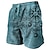 billige 3d svetteshorts for menn-Herre Svette shorts Strandshorts Terry Shorts Snorer Elastisk midje 3D-utskrift Grafiske trykk Pustende Myk Kort Daglig Ferie Gateklær Bomullsblanding Fritid treningsklær Lysegrønn Rosa Mikroelastisk