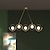 cheap Line Design-Glass Chandelier Ceiling Light Gold Large Linear 5/7-Head 77/107cm Pendant Light Fixtures with Glass Orb Shade, Mid Century Modern Chandelier for Bedroom Living Dining Room 110-240V