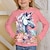 tanie dziewczęce koszulki 3d-Dla dziewczynek 3D Graficzny Kreskówki Jednorożec Podkoszulek T-shirt Długi rękaw Druk 3D Lato Wiosna Jesień Aktywny Moda Śłodkie Poliester Dzieci 3-12 lat Na zewnątrz Codzienny Regularny