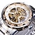 baratos Relógio Automático-Forsining relógio mecânico masculino de luxo com mostrador grande relógio automático de negócios de corda automática calendário luminoso relógio de aço inoxidável relógio masculino