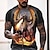 cheap Men&#039;s 3D Tee-Halloween Dragon&#039;S Lair Mens Graphic Shirt 3D For Festival | Red Summer Cotton Tee Animal Crew Neck Clothing Apparel Print Outdoor Daily Short Sleeve T-Shirt