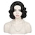 preiswerte Kostümperücke-1920er Jahre Flapper-Perücke im Vintage-Stil mit Fingerwellen, schwarzes kurzes Haar für Damen