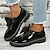 abordables Sandalias planas de mujer-Mujer Slip-Ons Mocasines Tallas Grandes Exterior Diario Color sólido Verano Pajarita Tacón Bajo Dedo redondo Elegante Minimalismo Zapatos de Paseo Cuero Sintético Mocasín Negro