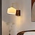 abordables Appliques murales LED-lightinthebox applique murale en céramique petite applique murale en bois de noyer rustique, lampe de tête de lit vintage, luminaire d&#039;intérieur pour chambre à coucher, salon, salle à manger, couloir