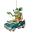 cheap Car Pendants &amp; Ornaments-2PCS Cartoon Big Mouth Monster Car Pendant Acrylic Flat Doll Model Home Decor Rat Fink Crazy Mouse Driving Statue Halloween Car Accessories