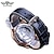 お買い得  機械式腕時計-WINNER 男性 機械式時計 贅沢 大きめ文字盤 ファッション ビジネス スケルトン 自動巻き 光る 防水 レザー 腕時計