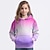 cheap Girl&#039;s 3D Hoodies&amp;Sweatshirts-Girls&#039; 3D Graphic Gradient Hoodie Long Sleeve 3D Print Summer Spring Fall Active Fashion Cute Polyester Kids 3-12 Years Outdoor Casual Daily Regular Fit