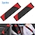 abordables Protège-volant-Starfire Lot de 2 housses de ceinture de sécurité en fibre de carbone pour ceinture de sécurité en cuir respirant doux pour protéger votre cou et vos épaules compatible avec les voitures (noir/rouge)