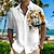 billiga Hawaiiskjorta för män-Herr Skjorta Djur Tiger Grafiska tryck Nedvikt Ljusgul Svart Vit Gul Rubinrött Utomhus Gata Kort ärm Mönster Kläder Mode Designer Ledigt Mjukt