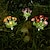 billiga Pathway Lights &amp; Lanterns-7 huvuden solsnö lotus blomlampa utomhussimulering blomlampa led konstgjord blomma golvinsättningslampa trädgård och innergård dekorativa lampor semesterfest dekorativa lampor