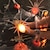 abordables Lumières d&#039;Halloween-halloween araignée lustre led veilleuse rougeoyante fausse araignée décoration murale intérieur extérieur accessoires hantés décoration de fête