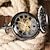 abordables Relojes mecánicos-Tiedan hombres steampun antiguo esqueleto mecánico reloj de bolsillo collar de cadena relojes casuales con caja de regalo