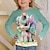 tanie dziewczęce koszulki 3d-Dla dziewczynek 3D Graficzny Kreskówki Jednorożec Podkoszulek T-shirt Długi rękaw Druk 3D Lato Jesień Aktywny Moda Śłodkie Poliester Dzieci 3-12 lat Na zewnątrz Codzienny Regularny