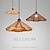 voordelige Eilandlichten-moderne hanglamp geometrische hanglamp schaduw natuurlijke houten gangverlichting kroonluchter plafondlamp voor slaapkamer keukeneiland boerderij 110-240v