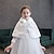 levne Svrchní oděvy-Děti Dívčí Pláštěnka Pevná barva Módní Svatební Kabát Svrchní oděvy 3-8 let Podzim Bílá
