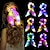 cheap Novelties-5PCS Light Up Hair Bows Scrunchies LED Luminous Rabbit Bunny Ear Scrunchie Ponytail Holders Glow In The Dark Neon Party Supplies