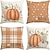 cheap Holiday Cushion Cover-Autumn Harvest Double Side Pillow Cover 4PC Soft Decorative Square Cushion Case Pillowcase for Bedroom Livingroom Sofa Couch Chair Pumpkin  Decorations