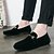 billige Casual loafers-Herre En pedal Komfort Sko Gange Årgang Fritid utendørs Daglig Lær Varm Økende høyde Bekvem Snøring Svart Rød Vinter