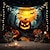 abordables halloween tentures murales-Décorations d&#039;Halloween tapisserie jack o lantern citrouille décor art mural grande tapisserie suspendue décor mural photographie toile de fond couverture rideau maison chambre salon chauve-souris