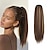 cheap Ponytails-16 IN Drawstring Ponytail Extension Short Straight Synthetic Ponytail Hair Extensions Clip in Ponytail Hairpieces for Women Girls Daily Party Halloween-Light Golden Brown &amp; Pale Golden Blonde