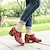 levne Dámské lodičky-Dámské Podpatky Oxfordské Bullock Shoes Ručně vyráběné boty Vintage Boty Denní Pevná barva Vystříhnout Šněrování Kačenka Oblá špička Vinobraní Módní Na běžné nošení Kůže Ovčí kůže Šněrování Červená