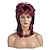 ieftine Peruci Costum-peruci de chelune pentru femei roșu vin lung în straturi anii 70 anii 80 perucă de păr rocker sintetică perucă cosplay de Halloween