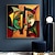 preiswerte Abstrakte Gemälde-Abstrakte Kunst bunte Gesicht Leinwand Malerei Wandbilder für Wohnzimmer Wandkunst handgefertigt auf Leinwand moderne dekorative Bilder (kein Rahmen)