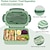 preiswerte Essen &amp; Besteck-1000-ml-Lunchbox mit Geschirr für Büroangestellte, quadratisch geteilte Bento-Box für Mikrowellenherde, auslaufsicherer Lebensmittelbehälter, Back-School-Zuhause-Küchenbedarf