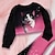 tanie zestawy 3d dla dziewczynki-Dla dziewczynek 3D Graficzny Zwierzę Kot Bluza i spodnie Komplet odzieży Różowy Długi rękaw Druk 3D Jesień Zima Aktywny Moda Codzienny Poliester Dzieci 3-12 lat Na zewnątrz Randka Urlop Regularny