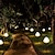 abordables Éclairages pour allées-Lumières de chaîne de champignons led solaires extérieures étanches 6m 30leds décoration de jardin 6m 30leds lampe de fée chemin de jardin décoration de vacances extérieur solaire patio paysage