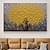 cheap Floral/Botanical Paintings-Large size Handmade pattle knife gold flower oil painting Hand Painted texture tree painting  Wall Art Modern Landscape oil painting for Home Decoration Decor Rolled Canvas No Frame Unstretched