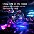 cheap Car Interior Ambient Lights-4-in-1 Colorful Car LED Atmosphere Strip Light USB Interior Car Lights With Smart App Control Multicolor Music Car Strip Light Under Dash Lighting Kit