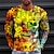 Χαμηλού Κόστους ανδρικό μπλουζάκι 3d-Αφηρημένο Υψηλής Ποιότητας Καθημερινό Ανδρικά 3D εκτύπωση Μπλουζάκι Γραφικά μπλουζάκια ΕΞΩΤΕΡΙΚΟΥ ΧΩΡΟΥ Καθημερινά Διακοπές Κοντομάνικη μπλούζα Κίτρινο Ρουμπίνι Θαλασσί Μακρυμάνικο