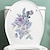 cheap Decorative Wall Stickers-Floral Flowers Wall Sticker, Toilet Sticker, Bedroom Sticker, Bathroom Self-Adhesive Accessories, Removable Plastic Sticker, Home Decoration