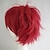 abordables Perruques de déguisement-court rouge perruque moelleux pleine tête perruque hommes femmes cheveux hérissés anime cosplay perruque shaggy perruque rouge adulte enfants