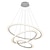 ieftine Lumini pandantive-pandantiv cu led 40/60/80cm 1 lumină inel design cerc reglabil finisaje vopsite din aluminiu luxos stil modern sufragerie dormitor lămpi suspendate 110-240v doar reglabil cu telecomandă