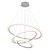 baratos Luzes pendentes-luz pendente led 40/60/80cm design circular de anel de 1 luz regulável acabamentos pintados de alumínio luxuoso estilo moderno sala de jantar quarto lâmpadas pendentes 110-240v apenas regulável com