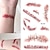 abordables Autocollants d&#039;Halloween-5 pièces halloween zombie cicatrices tatouages étanche avec fausse gale sang maquillage halloween décoration plaie effrayant sang blessure autocollant