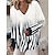 cheap Sweaters &amp; Cardigans-Women&#039;s Pullover Sweater Jumper Jumper Ribbed Knit Print V Neck Animal Outdoor Daily Stylish Casual Summer Fall White / Black Black S M L