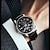 billige Mekaniske klokker-mekanisk klokke for menn business luksus analog armbåndsur kalender automatisk selvopptrekkende månefase vanntett nattlysende ekte skinnklokke gave