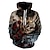cheap Everyday Cosplay Anime Hoodies &amp; T-Shirts-Halloween Zombie Hoodie Print 3D Front Pocket Graphic For Couple&#039;s Men&#039;s Women&#039;s Adults&#039; Halloween Carnival Masquerade 3D Print Halloween Vacation