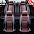 preiswerte Autositzbezüge-Leder-PU-Autositzbezug für komplettes Set, verschleißfest, bequem, leicht zu reinigen, für SUV/LKW/Van