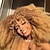 economico Parrucche di altissima qualità-Parrucca riccia lunga da 18 pollici con frangia per donne nere parrucca riccia crespa afro bomba capelli sintetici soffici e morbidi