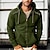 cheap Basic Hoodies-Men&#039;s Hoodie Zip Up Hoodies Black Army Green Navy Blue Hooded Plain Lace up Sports &amp; Outdoor Daily Holiday Streetwear Cool Casual Spring &amp;  Fall Clothing Apparel Hoodies Sweatshirts